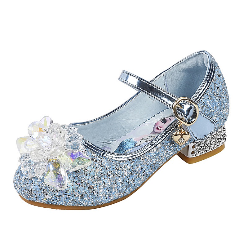 SEPATU ANAK PEREMPUAN KRISTAL ELSA FROZEN SEPATU HAK TINGGI TAHU ANAK BLINK GLITTER PH 8308-10