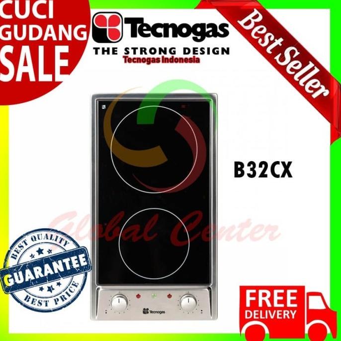 Tecnogas B32CX Kompor Tanam Listrik 2 Tungku Vitro Ceramic