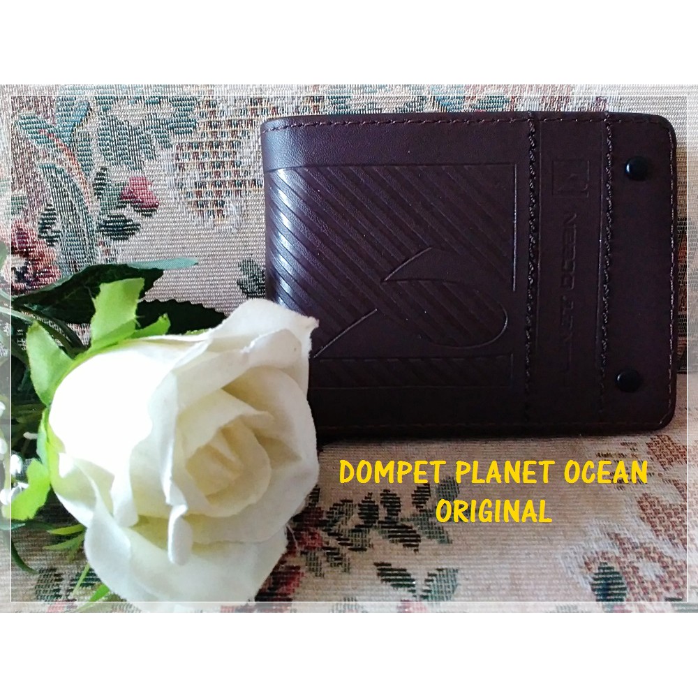 Dompet Planet Ocean Pria Asli | PO Lipat Cowok Original Warna Coklat Ori