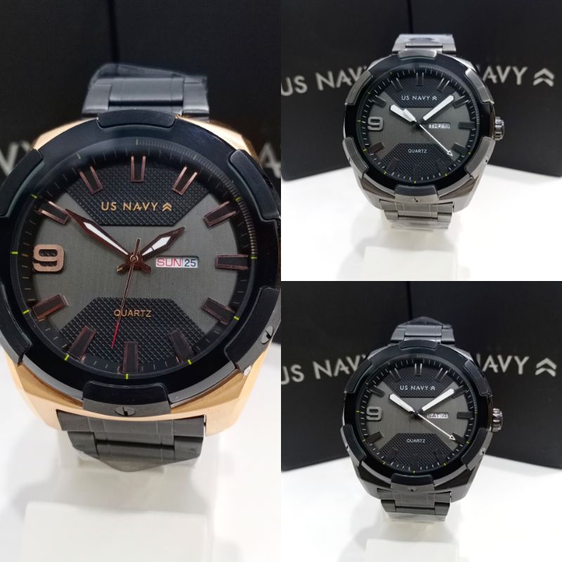 JAM TANGAN PRIA US NAVY 61808 ORIGINAL STAINLESS