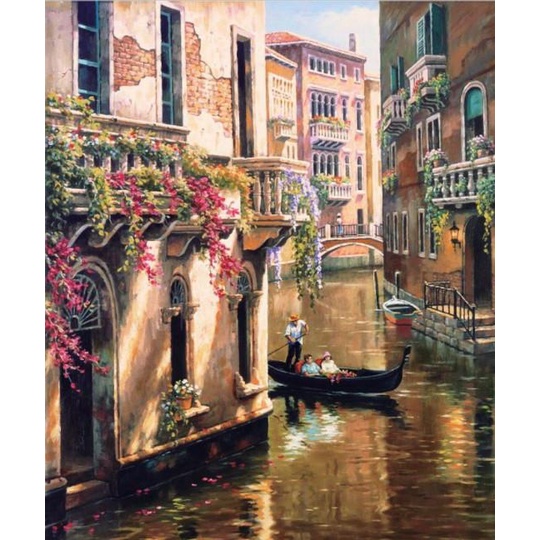 

Kanvas | Diy Painting Paint By Numbers Canvas Lukis Venice Lake 40*50