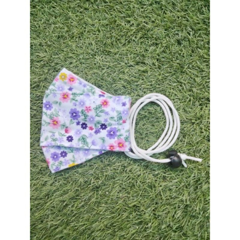 Masker Kain Origami 3D Model KF94 Motif Bunga