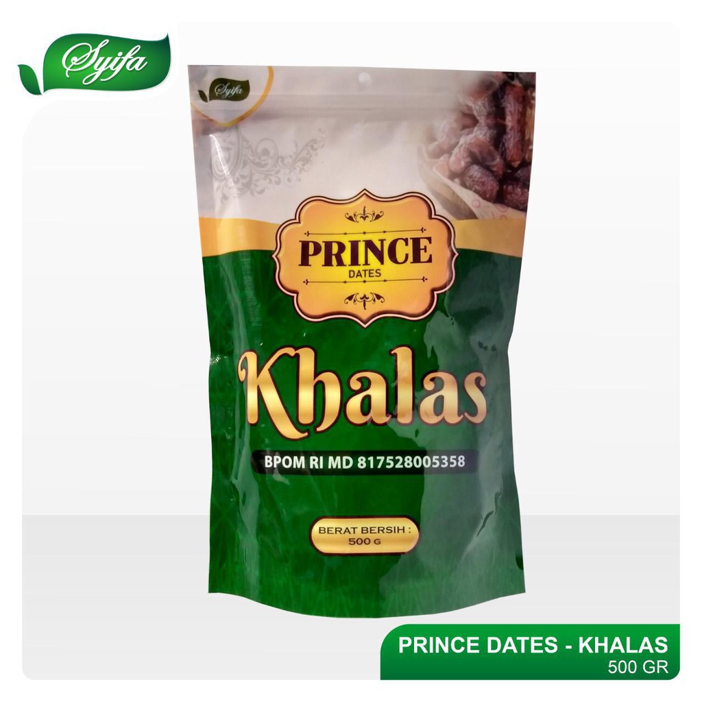 

Kurma Khalas Prince Dates 500gr. Kurma Basah Tekstur Lembut Dan Lezat
