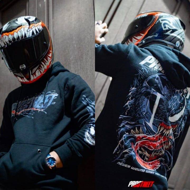 Jaket Hoodie Prostreet ( ASLI BAHAN TEBAL ) Sunmori X-Treme Rider Black Edition Sweater Prostreet Jmbo ukuran M sampai XXL COD