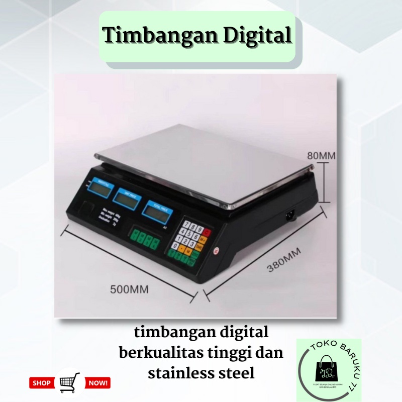 (KEYA) Timbangan Buah 40kg/Timbangan Serbaguna/Digital Computing Scale _40 KG_