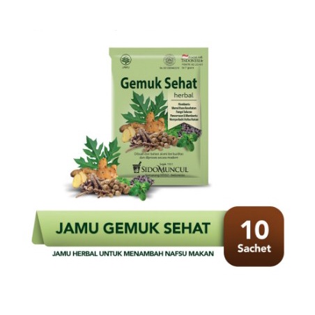 

Sido Muncul Jamu Gemuk Sehat 10's - Herbal Menambah Nafsu Makan
