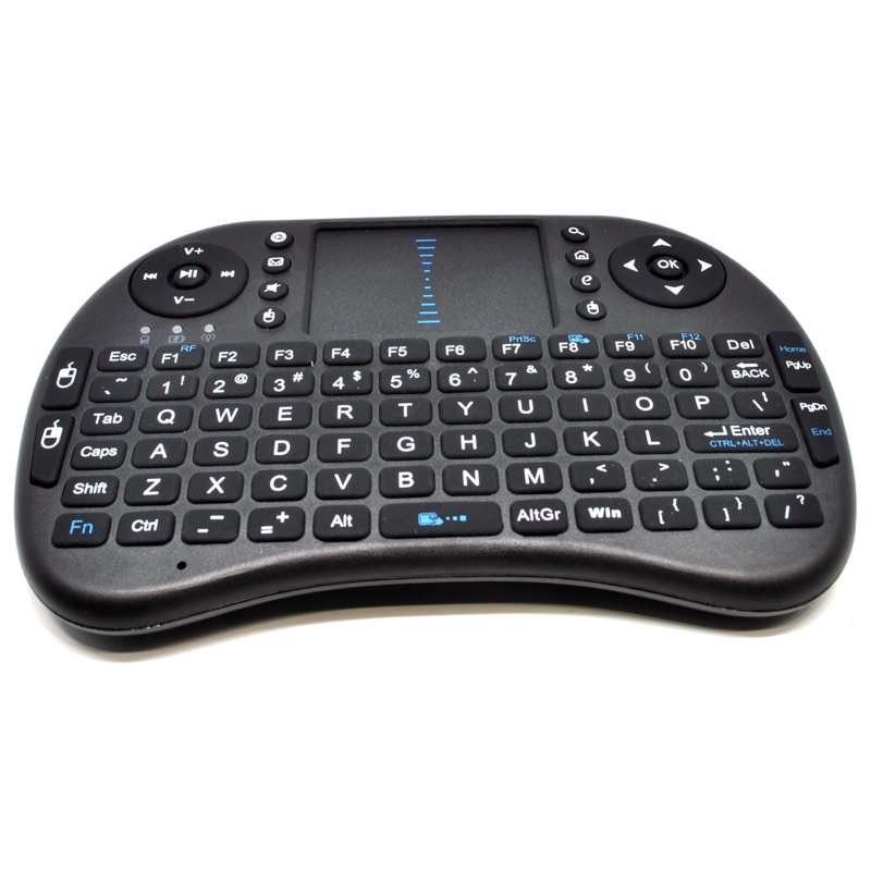 Taffware Mini Keyboard Wireless 2.4GHz dengan Touch Pad &amp; Fungsi Mouse - i8 - Black