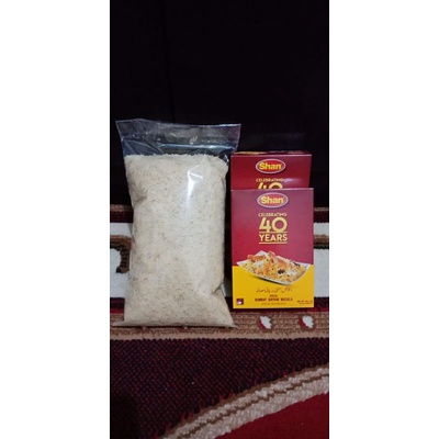 Promo ! Paket Beras basmati 1 kg+ 1 kotak bumbu(khas nasi beryani)