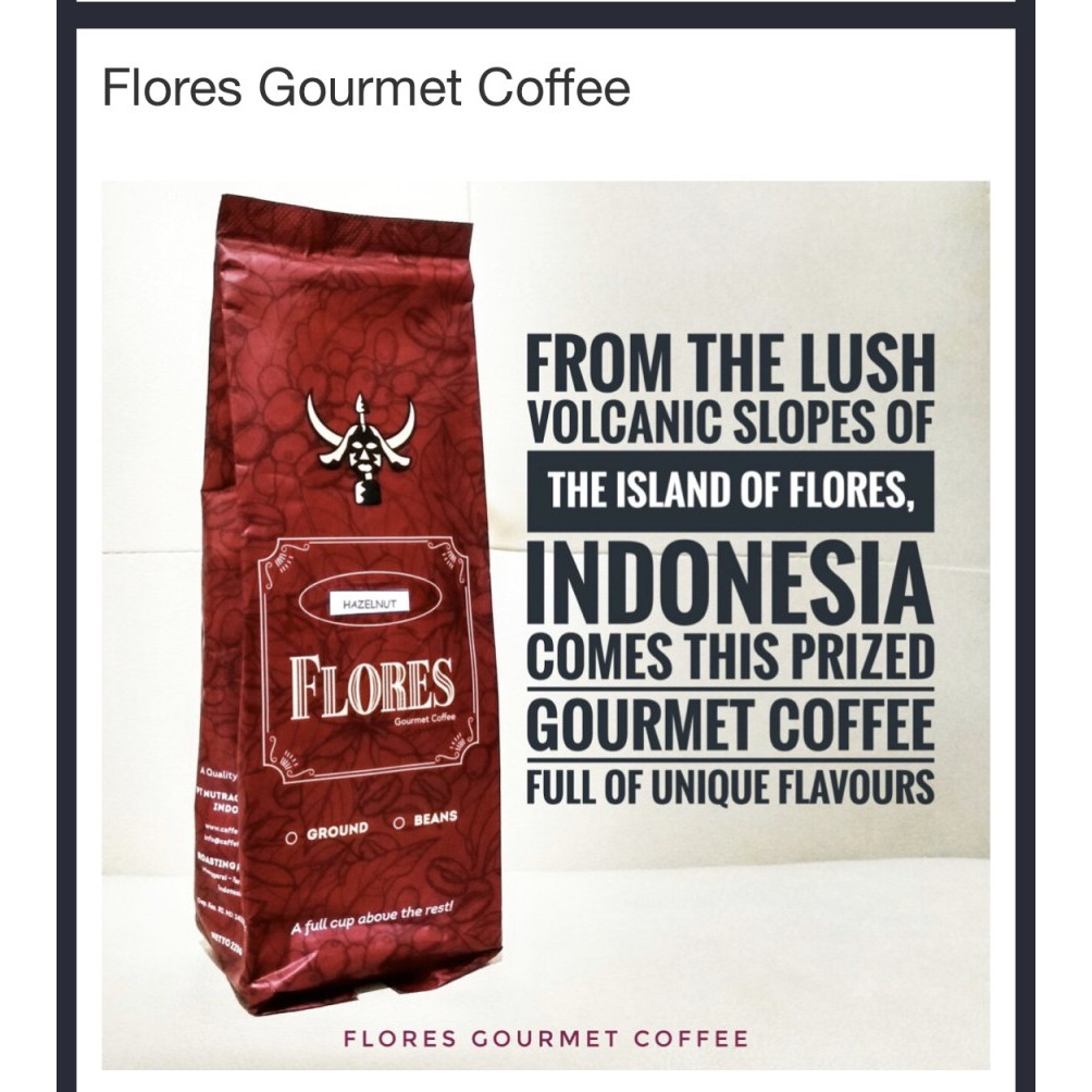 

FLORES Gourmet Coffee Premium Blend ( Bubuk) 225gr