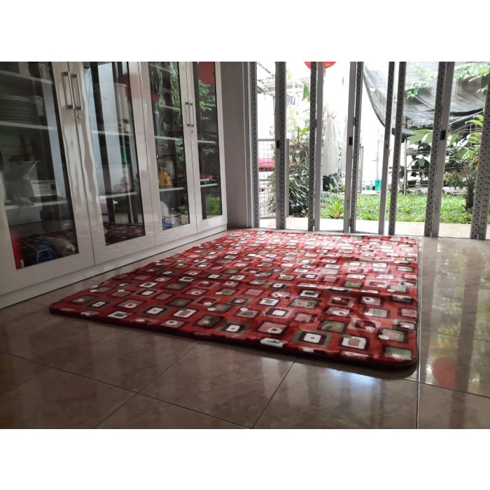 Karpet Bulu Super Lembut FONIX Malaysia Busa Empuk Anti Slip 180 x 220 Minimalis F105, Rasfur Korea-3