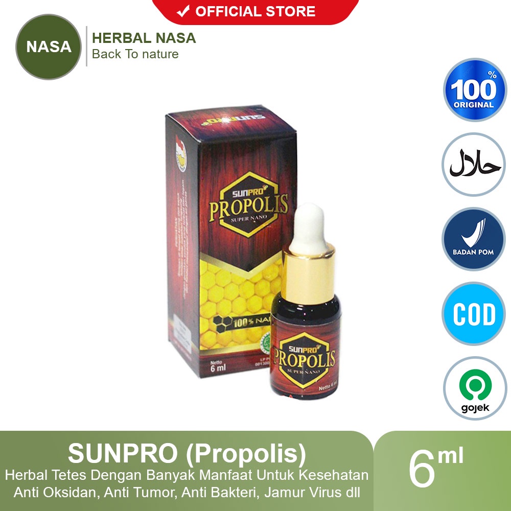 SUNPRO Nasa Nano Propolis imunitas tubuh, asma, batuk,  bronkitis, flu, sinusitis, demam dll
