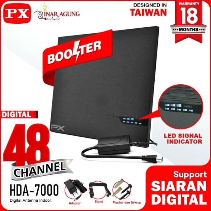 Px Antena Tv Smart Digital Hda7000 Booster Indoor Led Bar