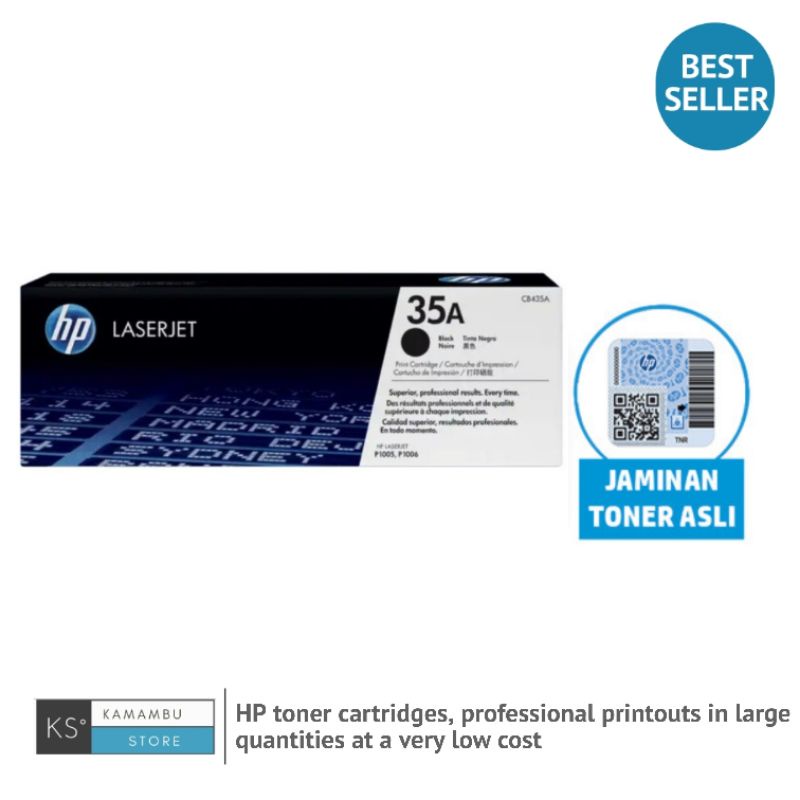 Jual TONER HP 35A BLACK ORIGINAL (CB435A) | Shopee Indonesia