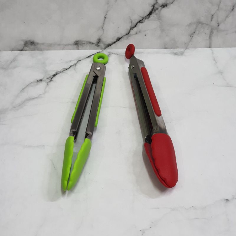 small mini silicone tongs 7inch / capit makanan / kue