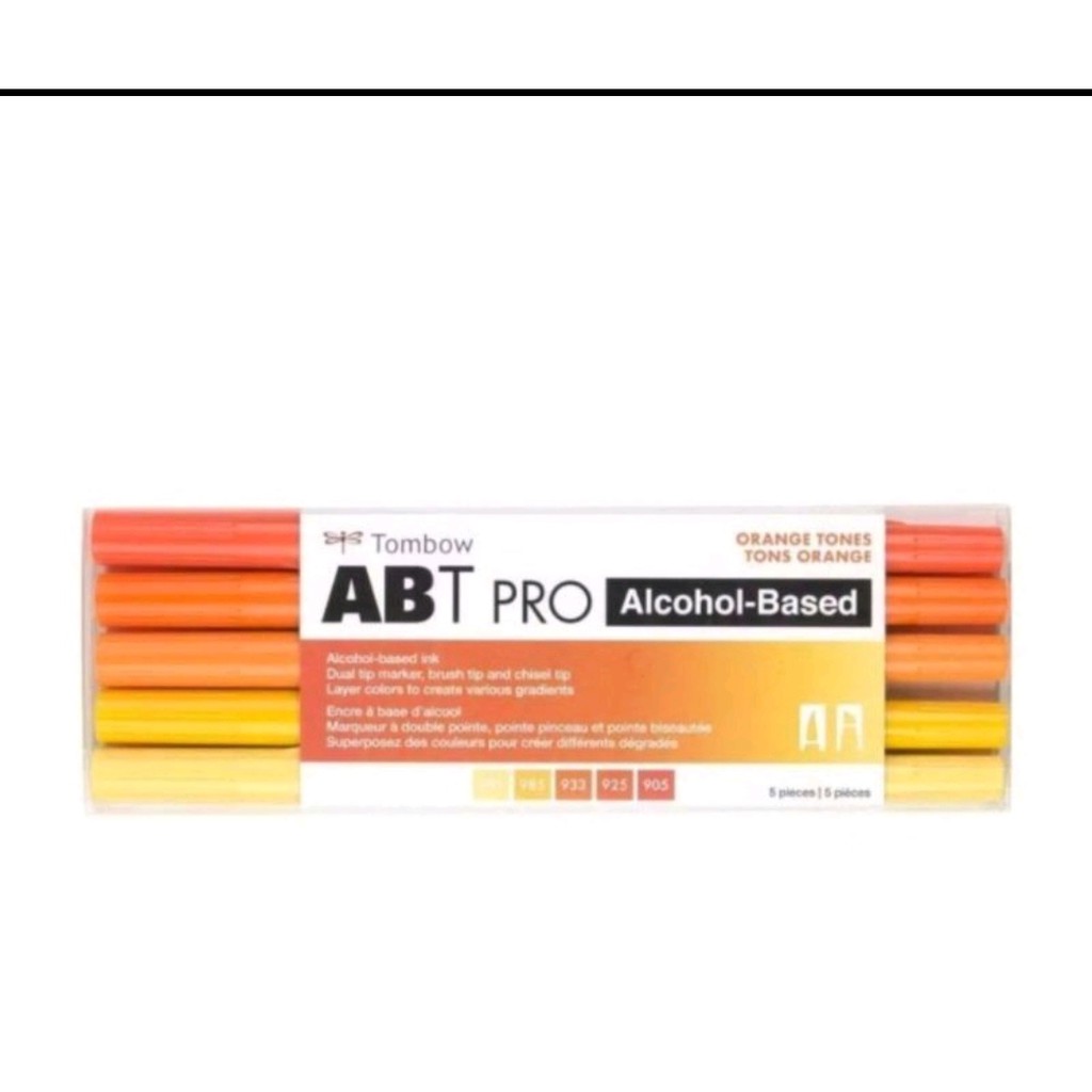 

tombow abt pro isi 5 orange tones bonus tipex tombow