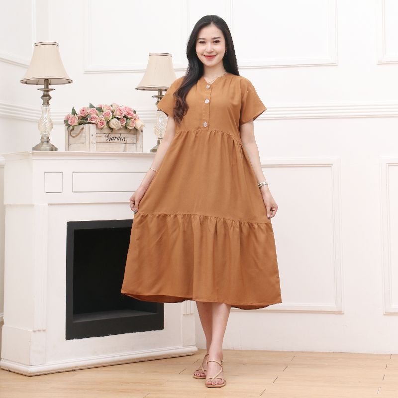 DASTER TERBARU HOME DRESS RAYON POLOS WANITA KEKINIAN