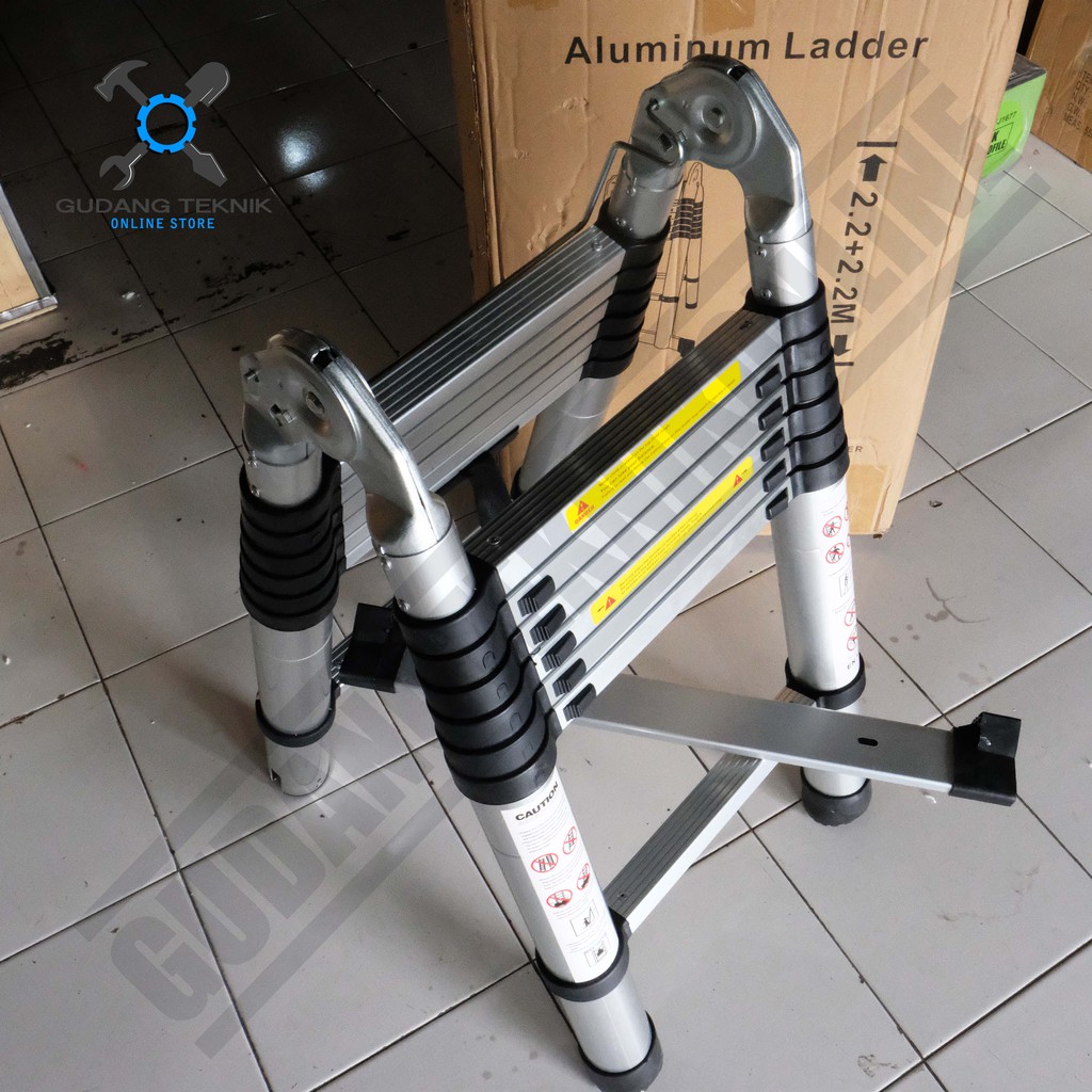 Tangga Teleskopik Type A Double 4.4 meter Mollar - Telescopic Ladder Tipe A 4.4M Tangga Lipat