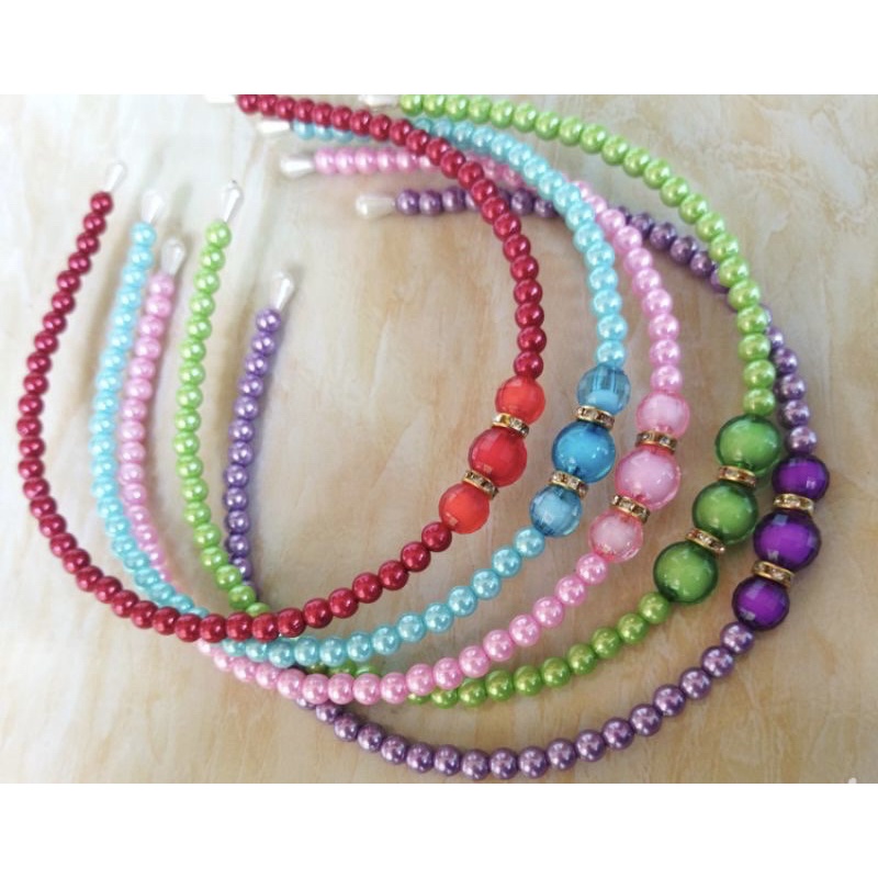 bando mutiara korea warna / headband korean pearl / bando pearl korea