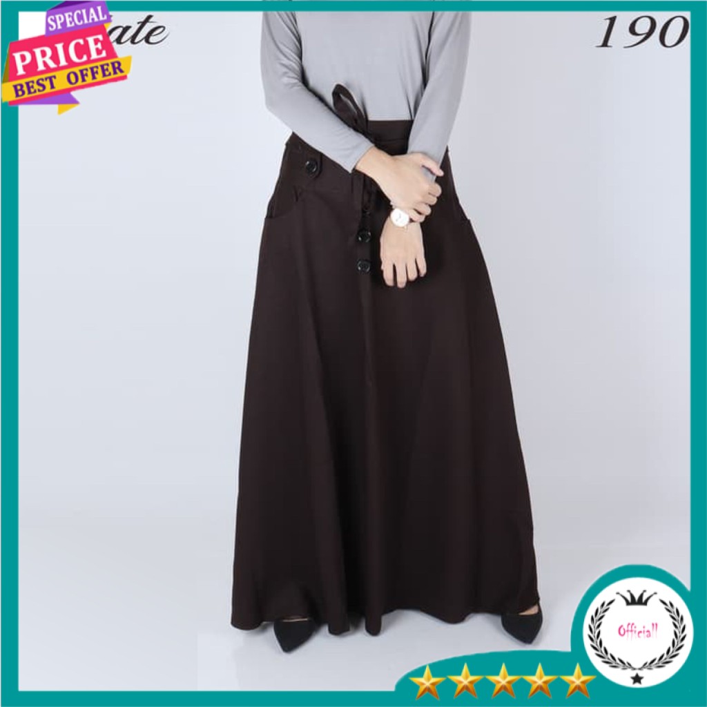 Rok Wanita Polos Panjang Payung -  Rok Kerja Wanita Jumbo Rok Flare