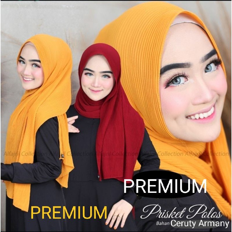 (Kualitas PREMIUM) 180x75 PASHMINA FULL PLISKET •Pasmina plisket ceruty Armany•pasmina full plisket tanpa garis tengah