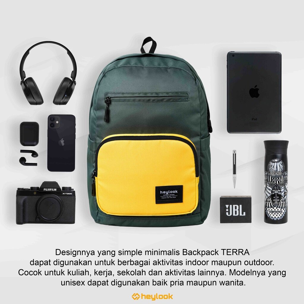 Tas Ransel Pria Wanita Kekinian Tas Laptop 13 14 15 inch Original Backpack Punggung Tas Ransel Pria Kerja Sekolah Kuliah Dilengkapi Slot Botol