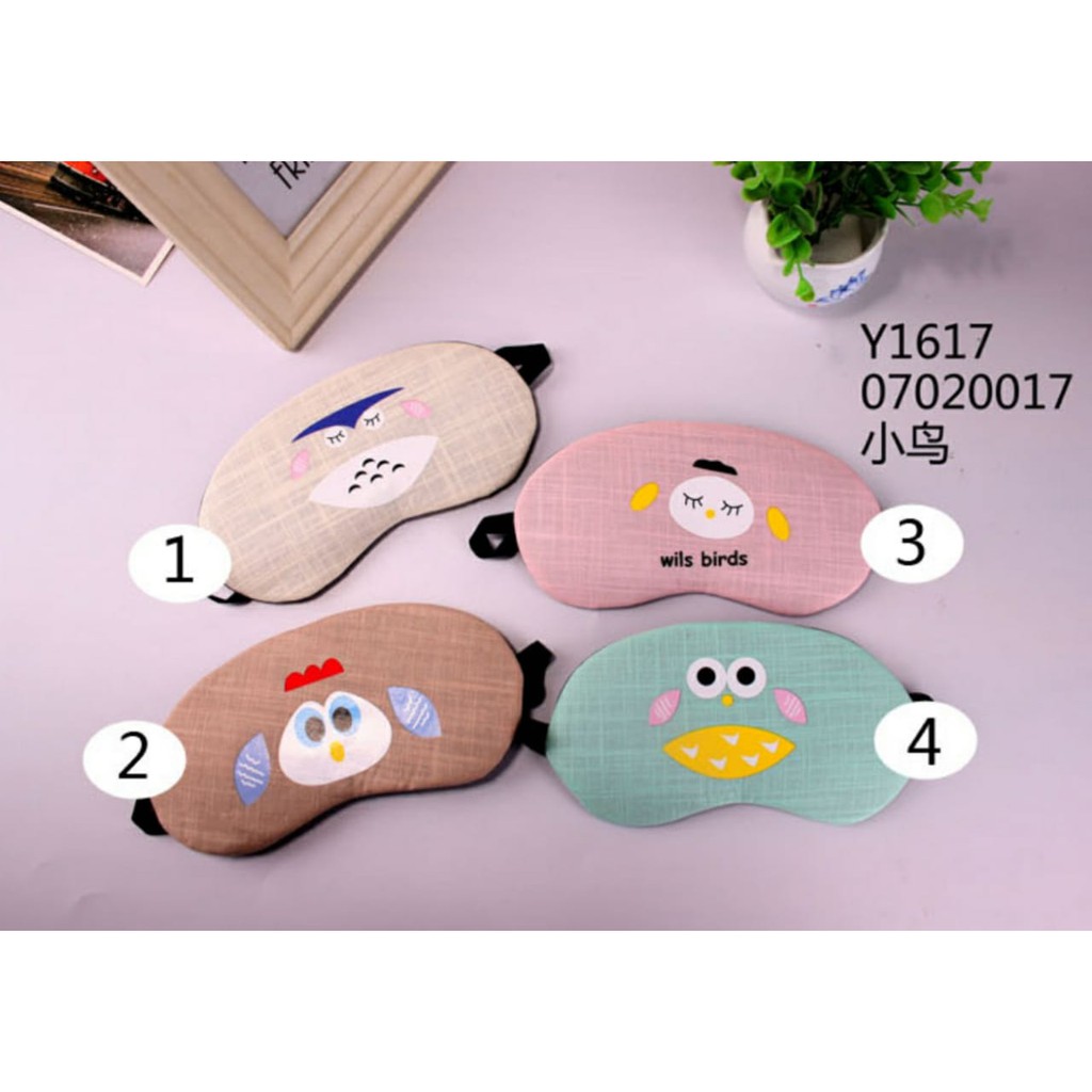 Penutup Mata Tidur Gel Sleep Mask Eye Motif Lucu - Y1617