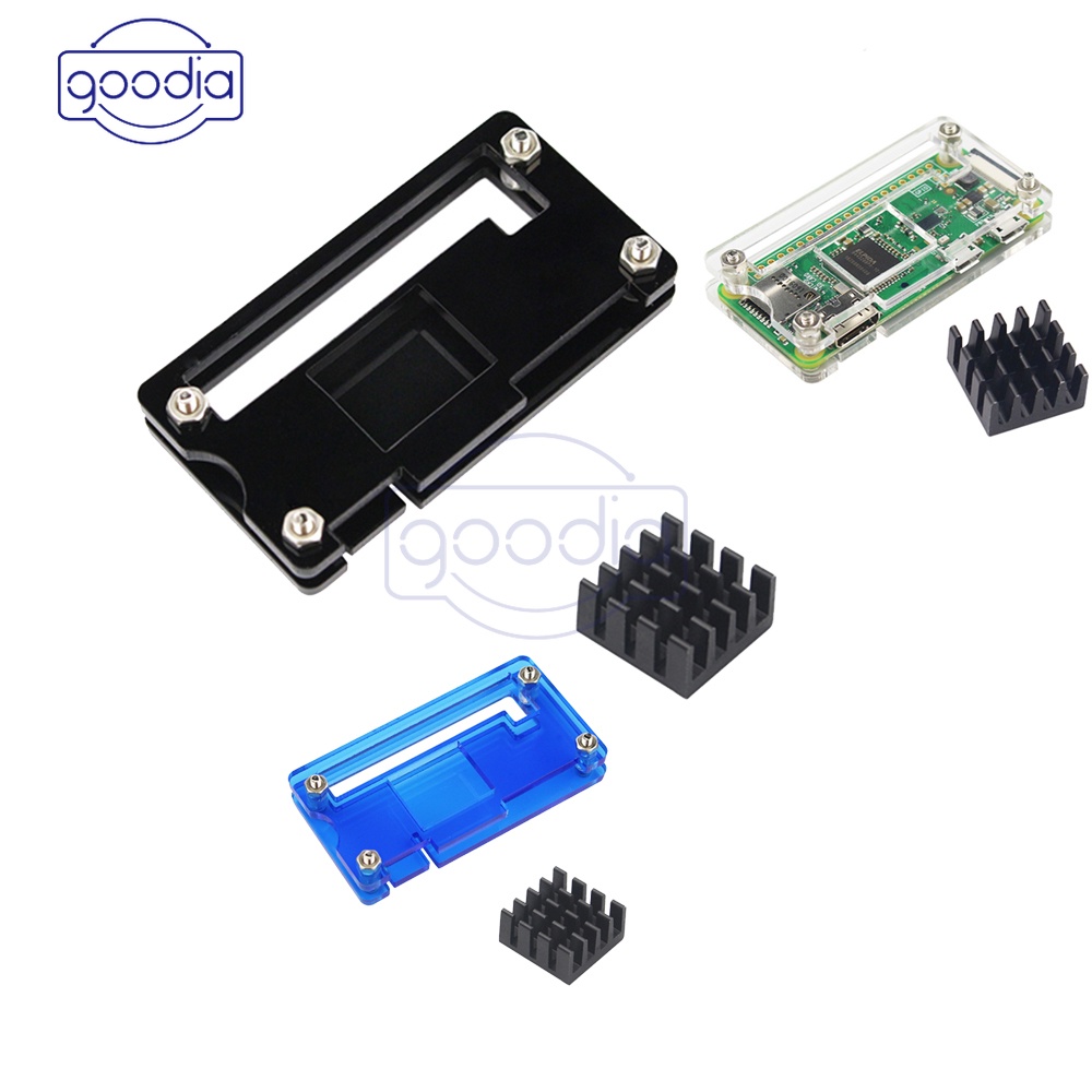 Kotak Akrilik Pelindung Dengan Heat Sink Untuk Raspberry Pi Zero 1.3 / 2 / W / Wh