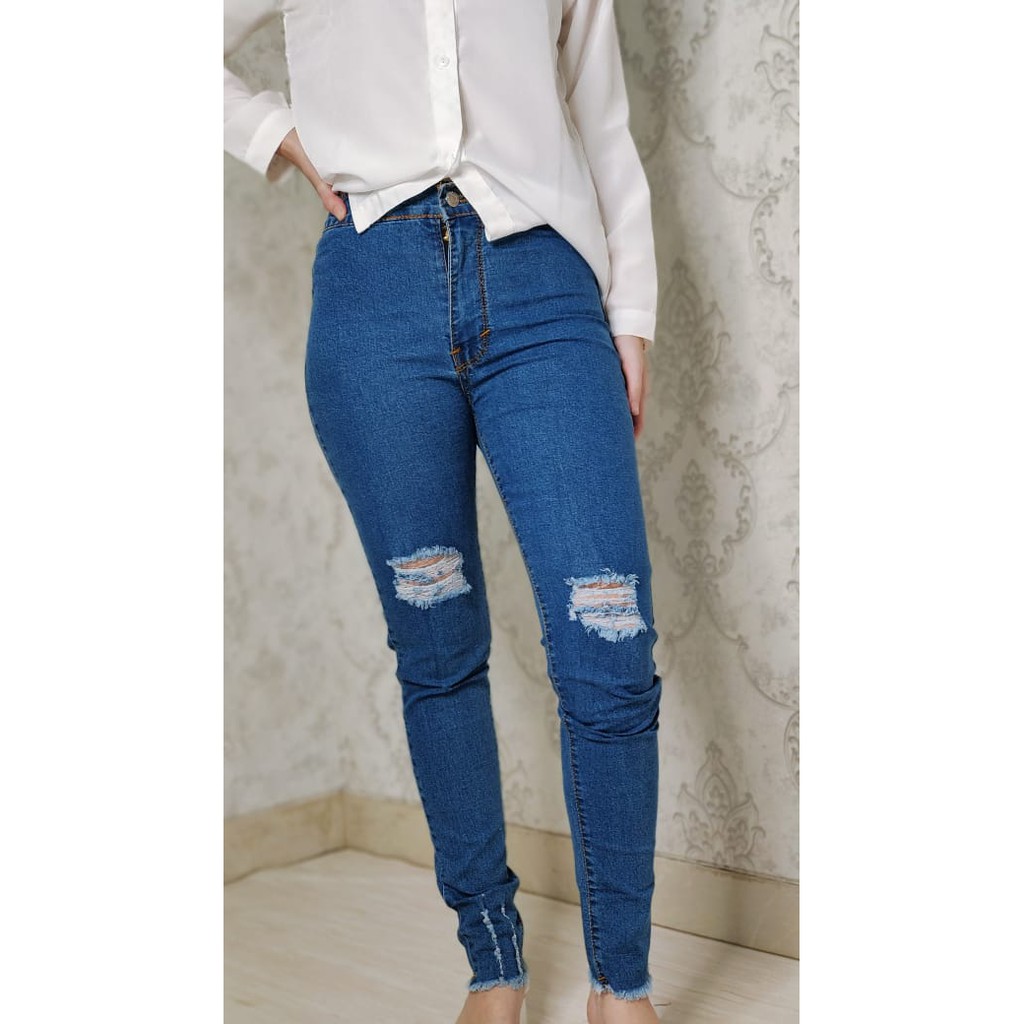 CATHERINE-JEANS MOTIF SOBEK/JEANS WANITA/NEW MODEL NEW STYLE