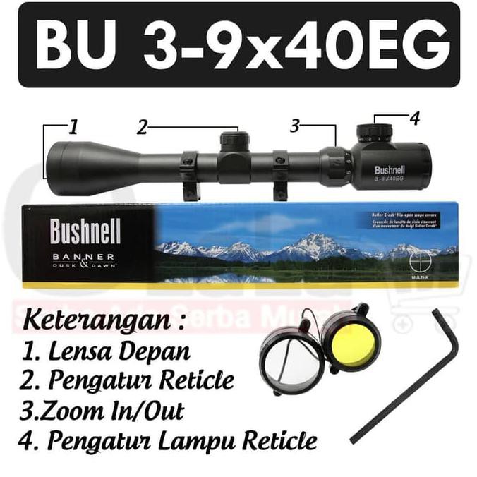 Supoer Murah  TELESKOP BU 3-9X40 EG (M-24) - MILDOT 24 - RETICLE 6 titik