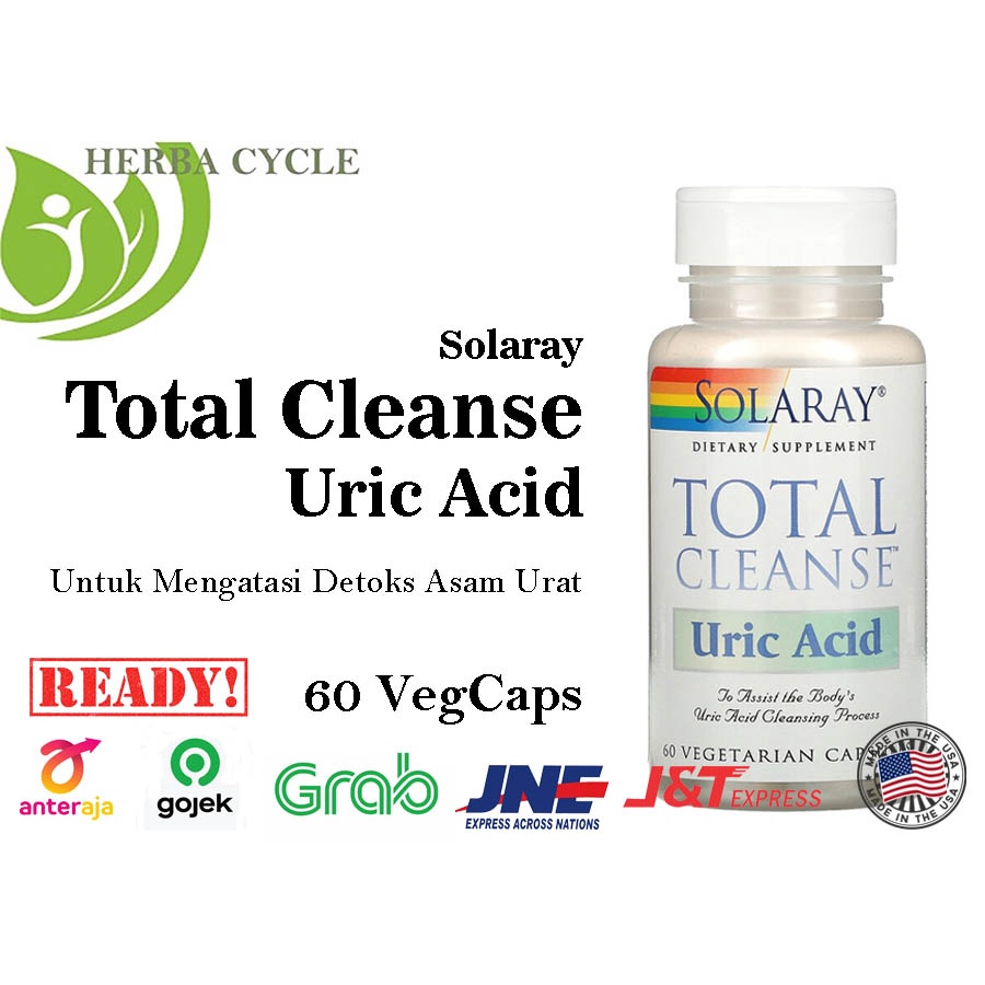 Solaray Total Cleanse Uric Acid 60 Veg Solaray Uric Acid Asam Urat USA