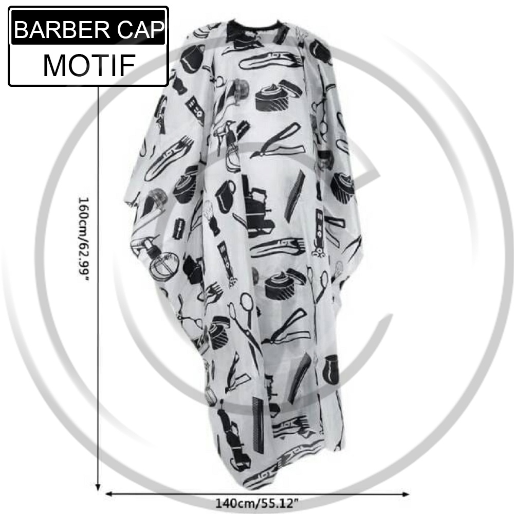 Barber Cape Corak Motif / Kep Pangkas Rambut Salon - CO