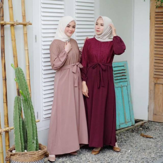 FEBBY BRUKAT DRESS / GAMIS BRUKAT / GAMIS LEBARAN