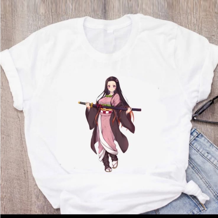 KAOS OVERSIZE | BAJU TSHIRT TUMBLR TEE HARAJUKU DEMON SLAYER WANITA KOREA