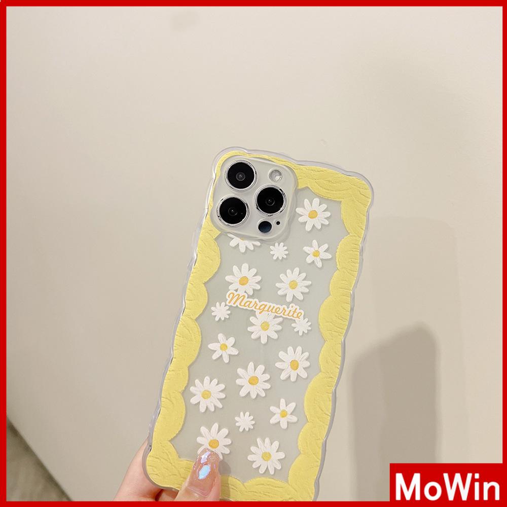 Casing Soft Case Silikon Transparan Motif Bunga Daisy Untuk iPhone 13 Pro Max 12 Pro Max 11 7plus