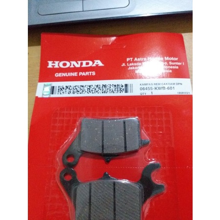 KAMPAS REMDEPAN SUPRA125FI ORI 06455KWB601