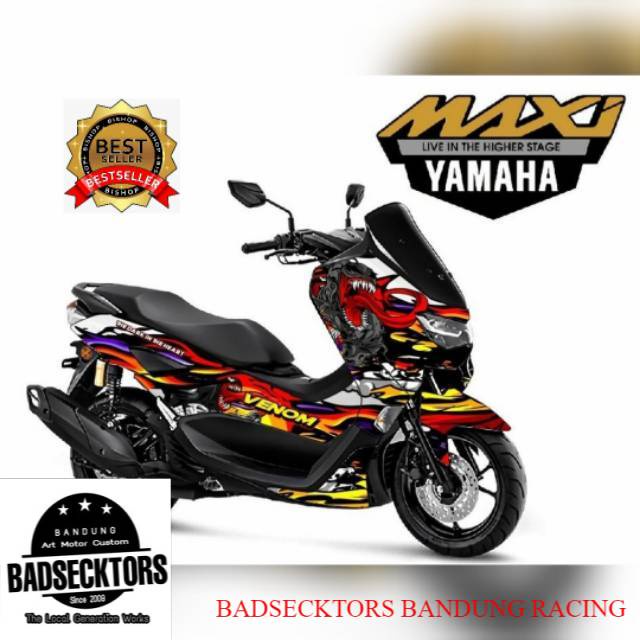 Decal NMAX 2020 Sticker Full Body Venom Series keren