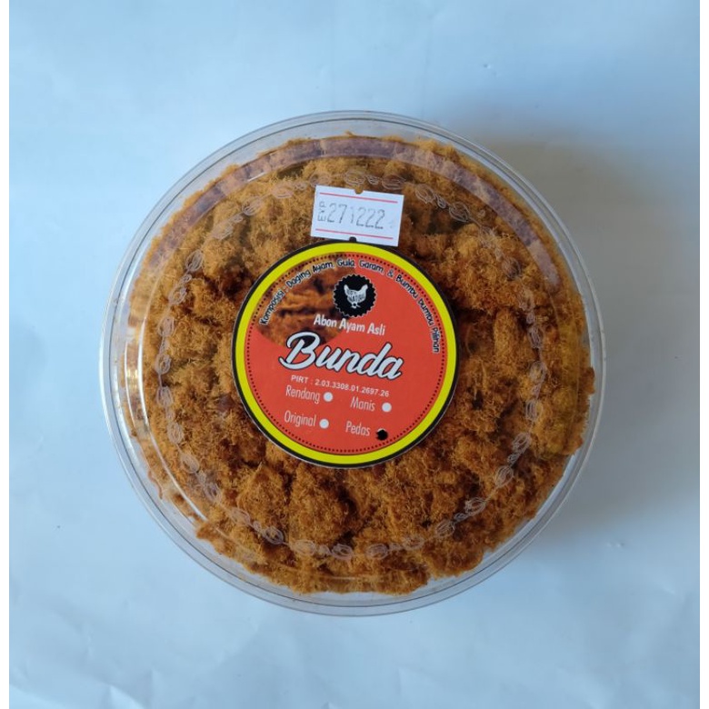 

Abon Ayam Asli Bunda Kemasan Toples 100 gram