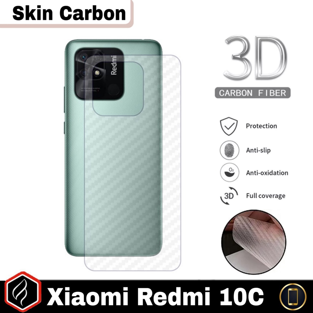 PROMO Garskin Carbon Xiaomi Redmi 12C Redmi 10C Skin Carbon Anti Gores Pelindung Belakang HP