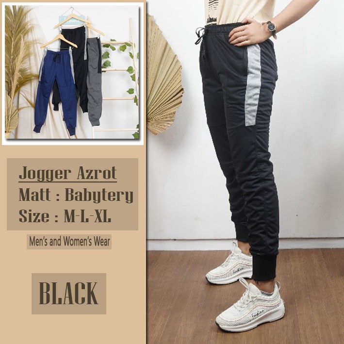 Celana Jogger Wanita | Jogger Pants Katun Stretch [ Bahan Melar/Elastis ]