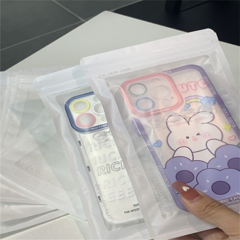 (Ready Stock) Kantong Plastik Penyimpanan Handphone Transparan Tahan Air Anti Debu