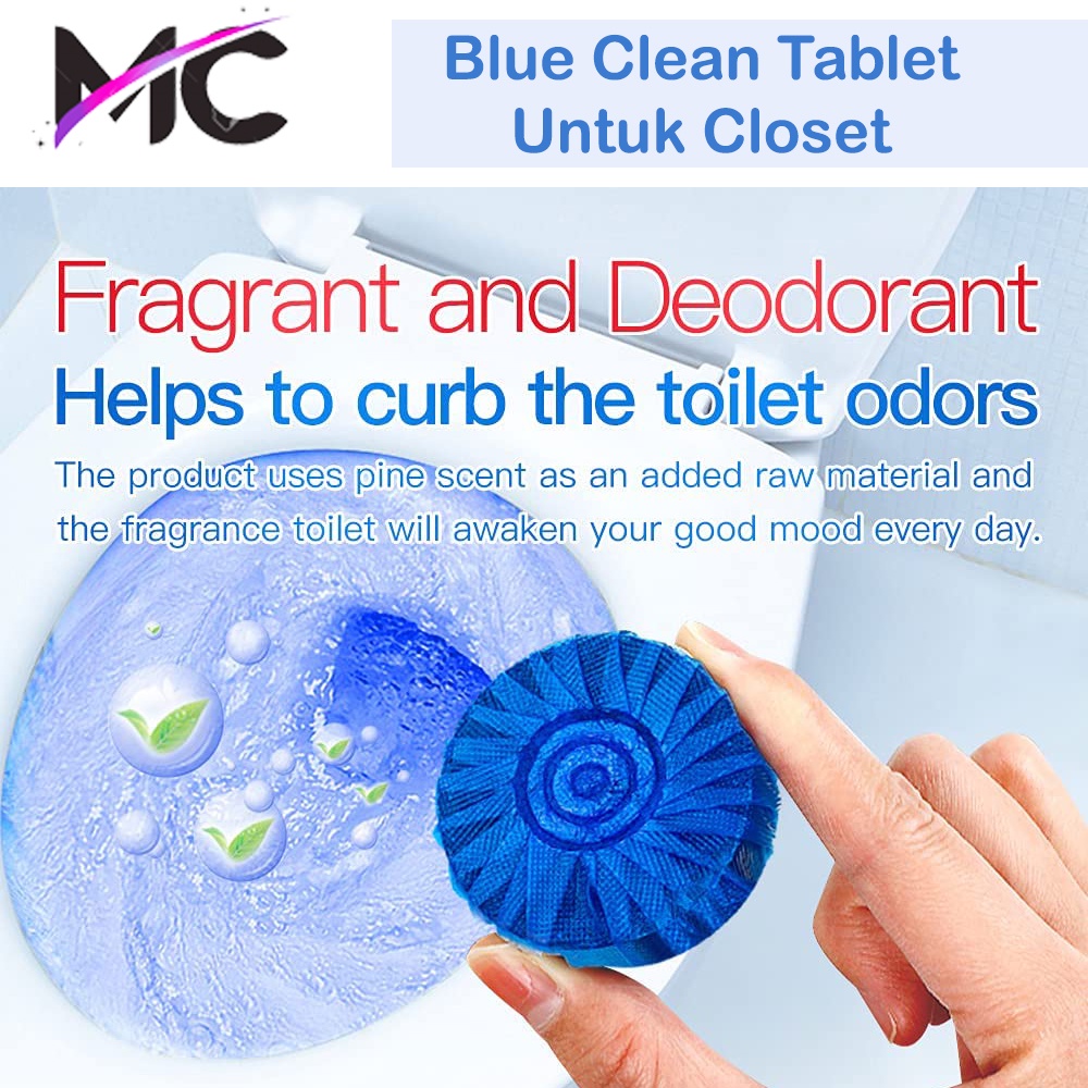 Tablet Biru Toilet Closet Closed Penyegar Pembersih Pembunuh Bakteri Kamar Mandi Penghilang Kotoran Kerak