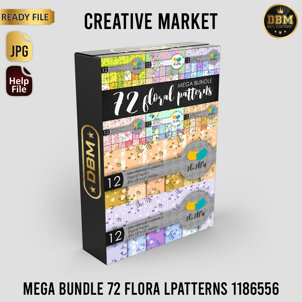 Mega Bundle 72 FloraL Patterns - JPEG Ultra HD