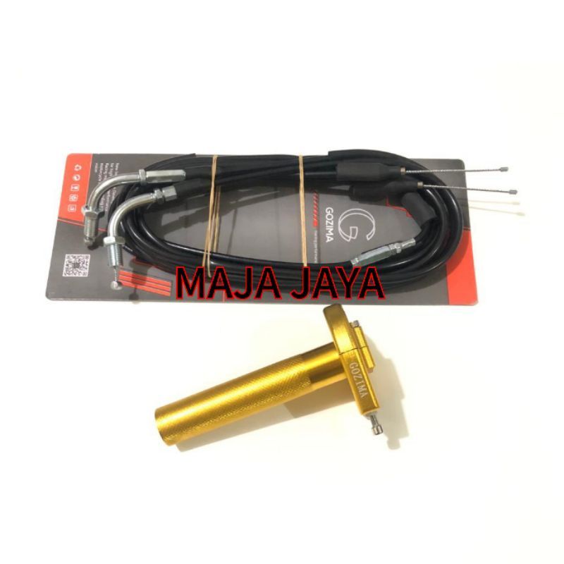 Gas spontan 2 kabel gas  Gozima For Universal motor Aerox NMAX Vario 150 Pcx Adv Vixion Ninja R Ninja RR Ninja 250 Fi 2018 / Universal