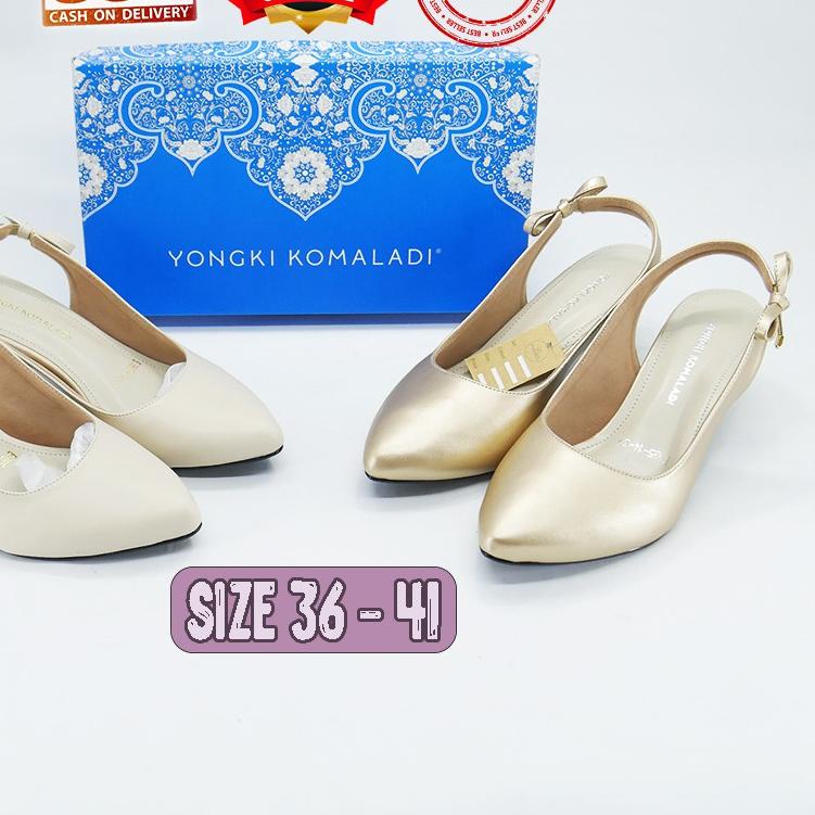 ✹ YONGKI KOMALADI ORIGINAL - HIGH HEELS HAK 5 CM PITA SAMPING COCOK UNTUK PESTA & KANTOR ✽