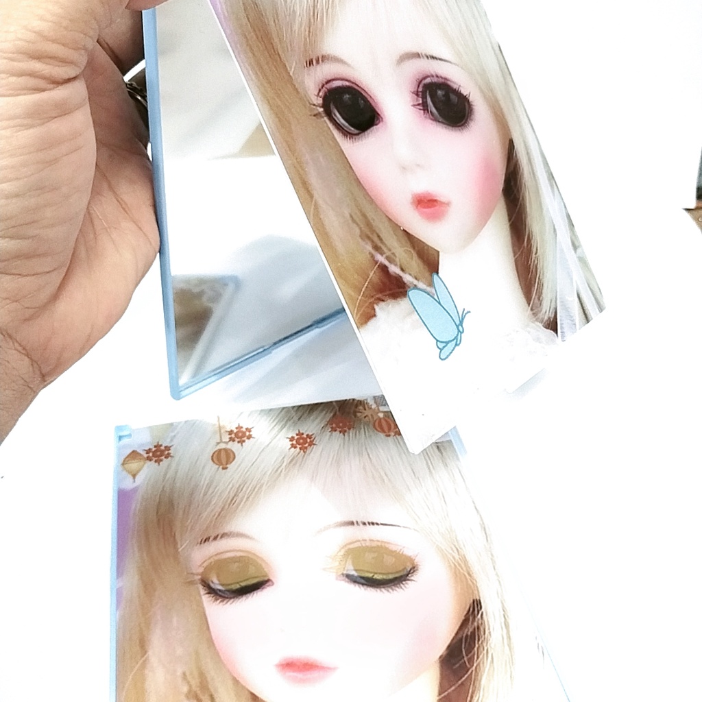 Cermin Lipat Besar Karakter Lucu Cermin Kosmetik Cantik