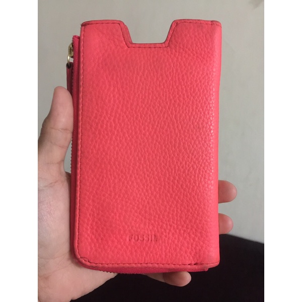 card wallet and phone wallet fossil preloved