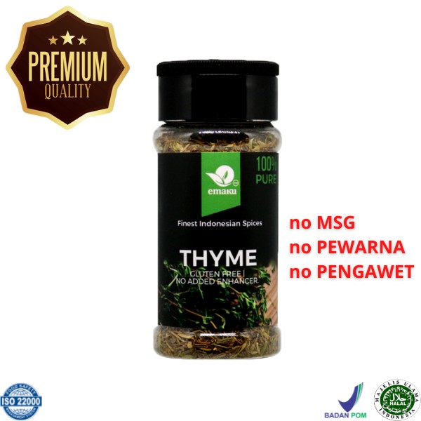 

Thyme / Dried Thyme / Bumbu Dapur / Bumbu Dapur Premium / rempah-rempah 60g - Emaku