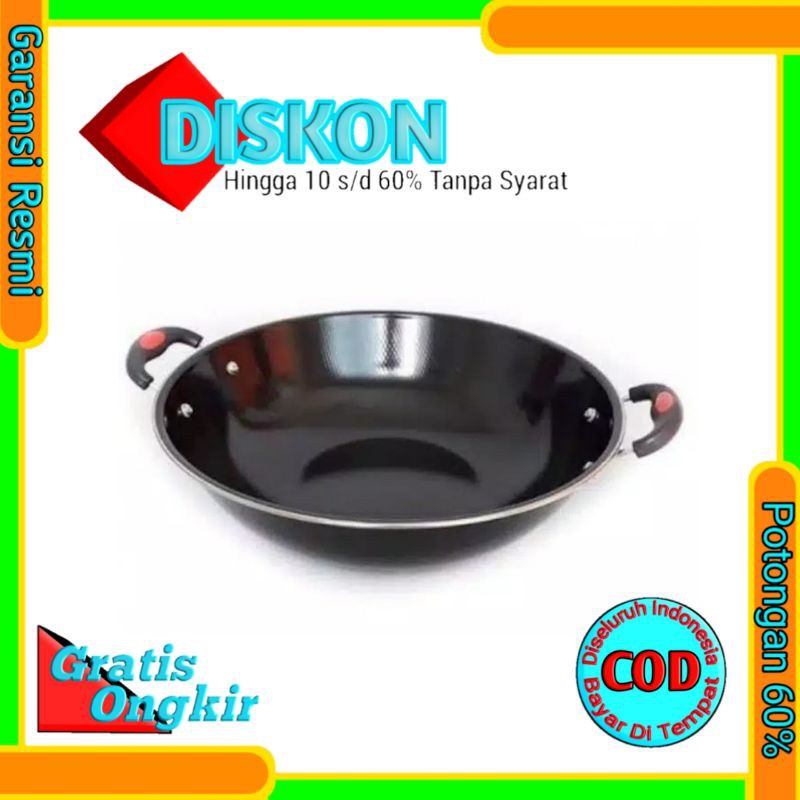 Wajan Enamel 32 Cm Penggorengan Serbaguna Kwali Goreng Anti Lengket