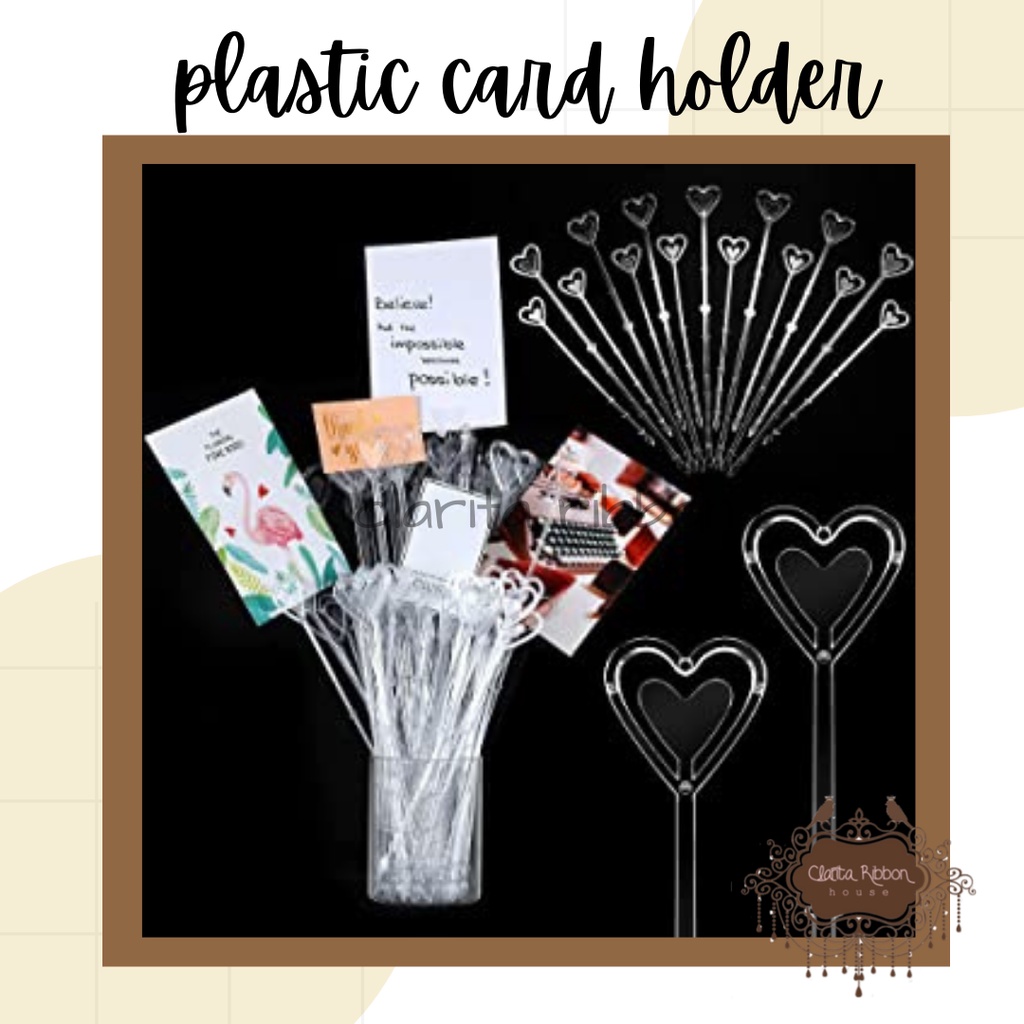 5 pcs stick card holder 33 cm/ stick kartu ucapan isi 5pc