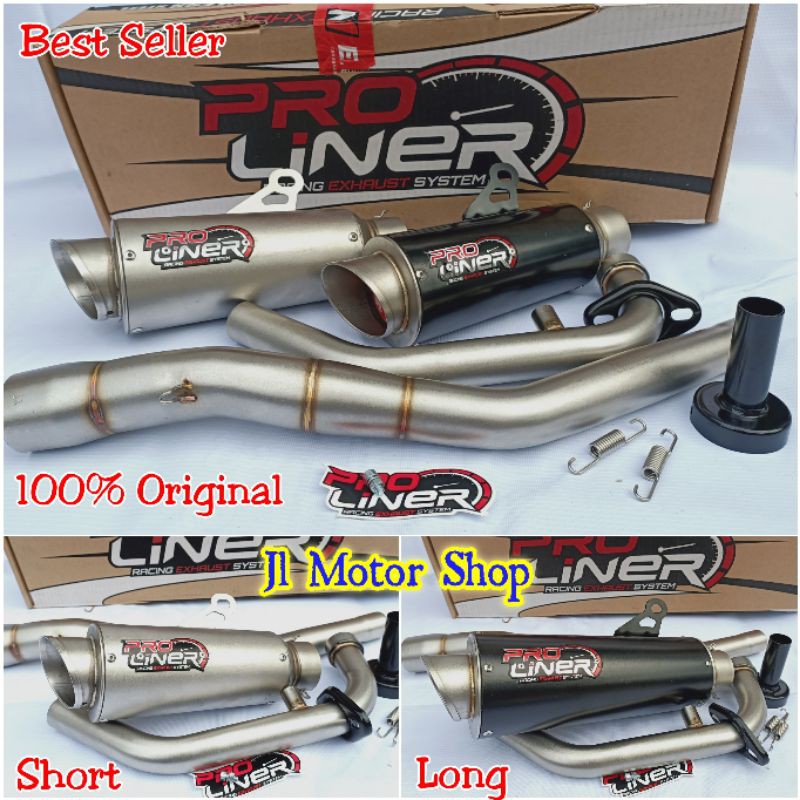 Knalpot Proliner Pro Liner TR1 R TR1-R Satria Fu Karburator Short Long Black Original + DB Killer